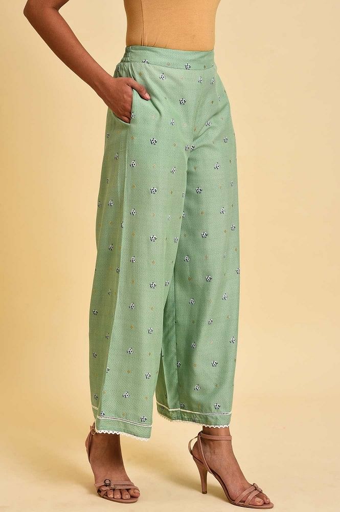 Light Green Solid Regular Length Casual Women Cigarette Fit Pants - Selling  Fast at Pantaloons.com
